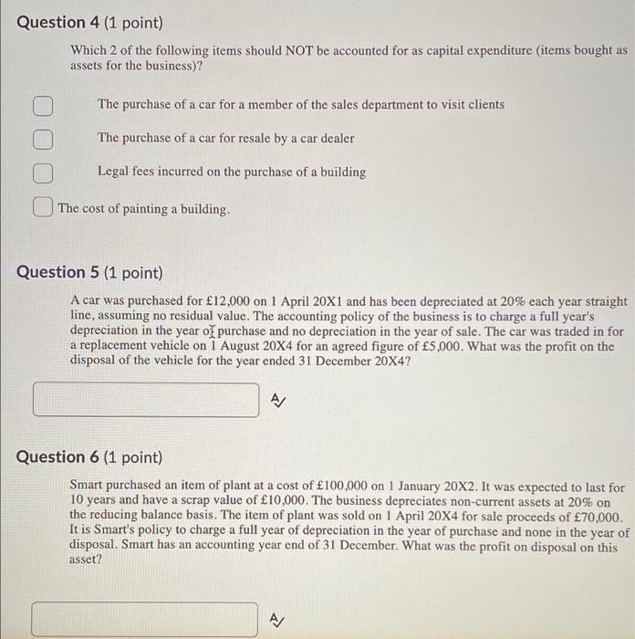 was purchased at the beginning of Year 1 for 2,400 and depreciated