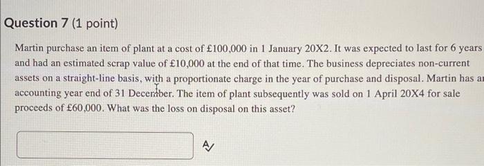 by 20% per annum using the reducing balance method. At the beginning