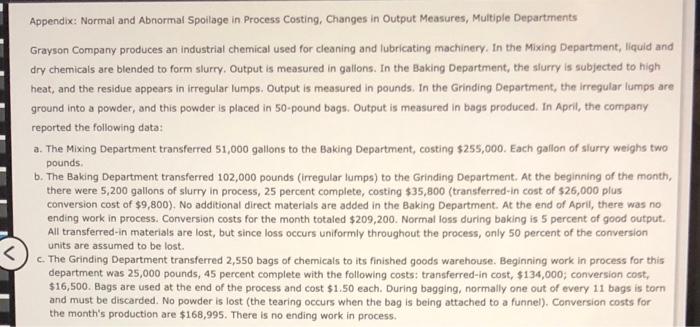 Appendix: Normal and Abnormal Spoilage in Process Costing, Changes in Output
