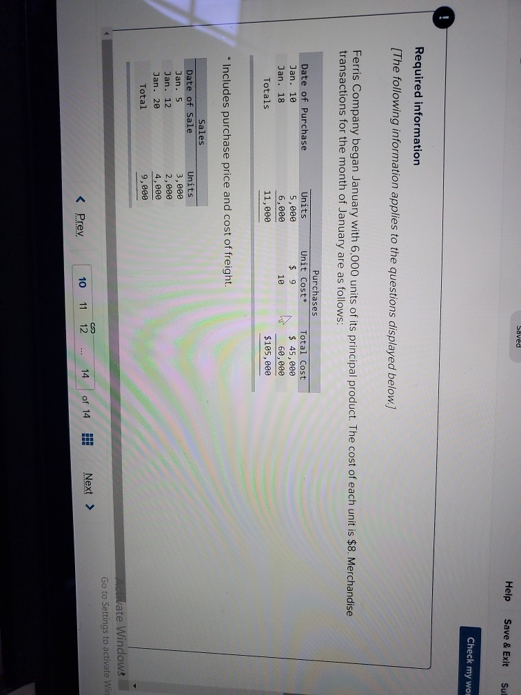  Saved Help Save & Exit Check my Required information [The following