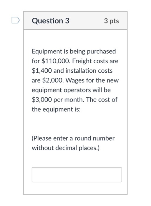 on 1/1/20. It will have an estimated life of eight years, after