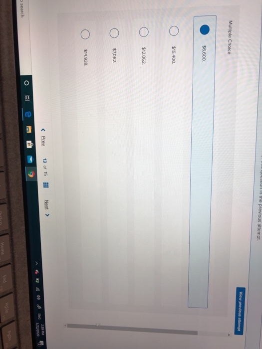 this question in the previous attempt View previous attempt A company purchases