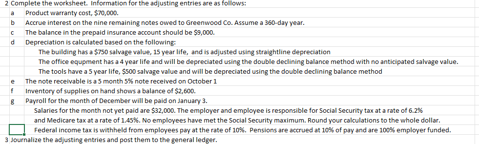 Dec & 31 & Cash & 110 & 223,875.00 & \\ \hline