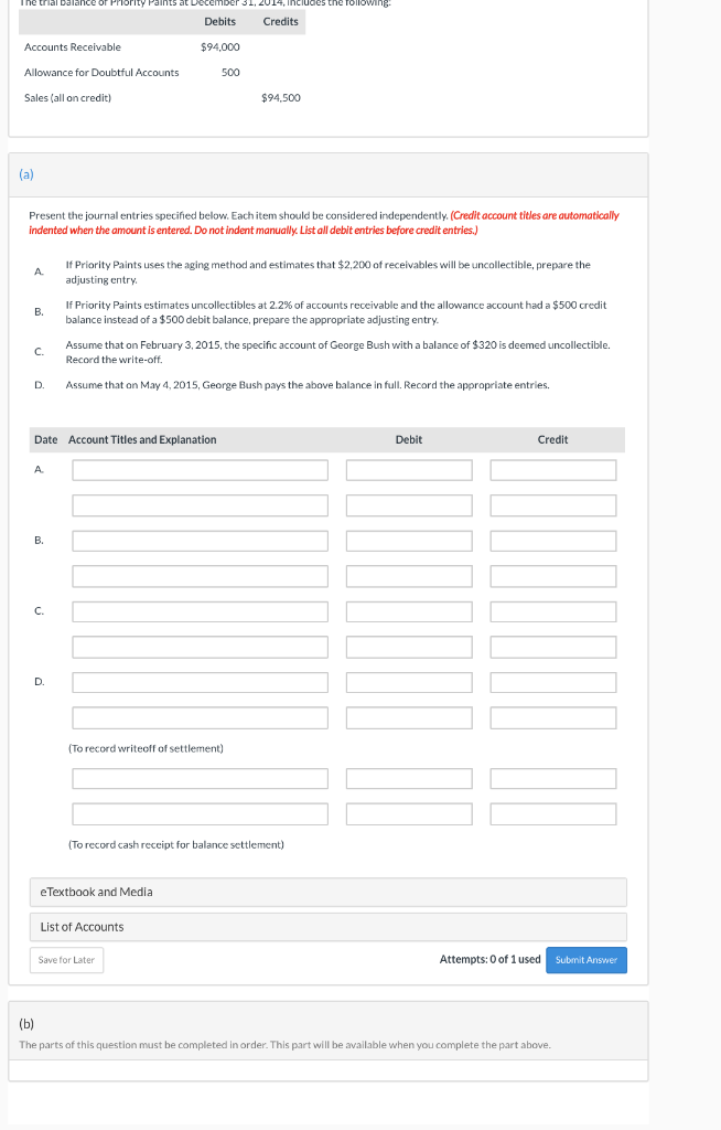 there is a part a and part b to this trial