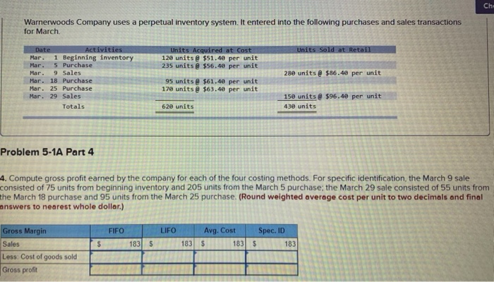 3 3. Compute the cost assigned to ending inventory using (a) FIFO.