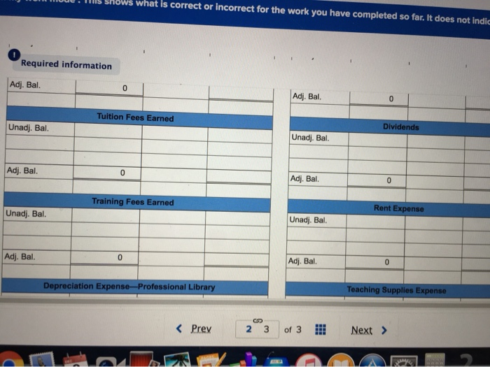 prepaid expenses and unearned revenues in balance sheet accounts. Its unadjusted trial