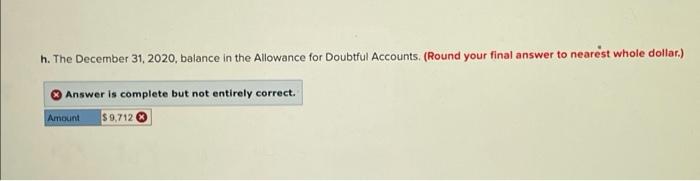 Allowance for Doubtful Accounts 14.900 380 Dec. 31/19 Balance ???? Dec. 31/20