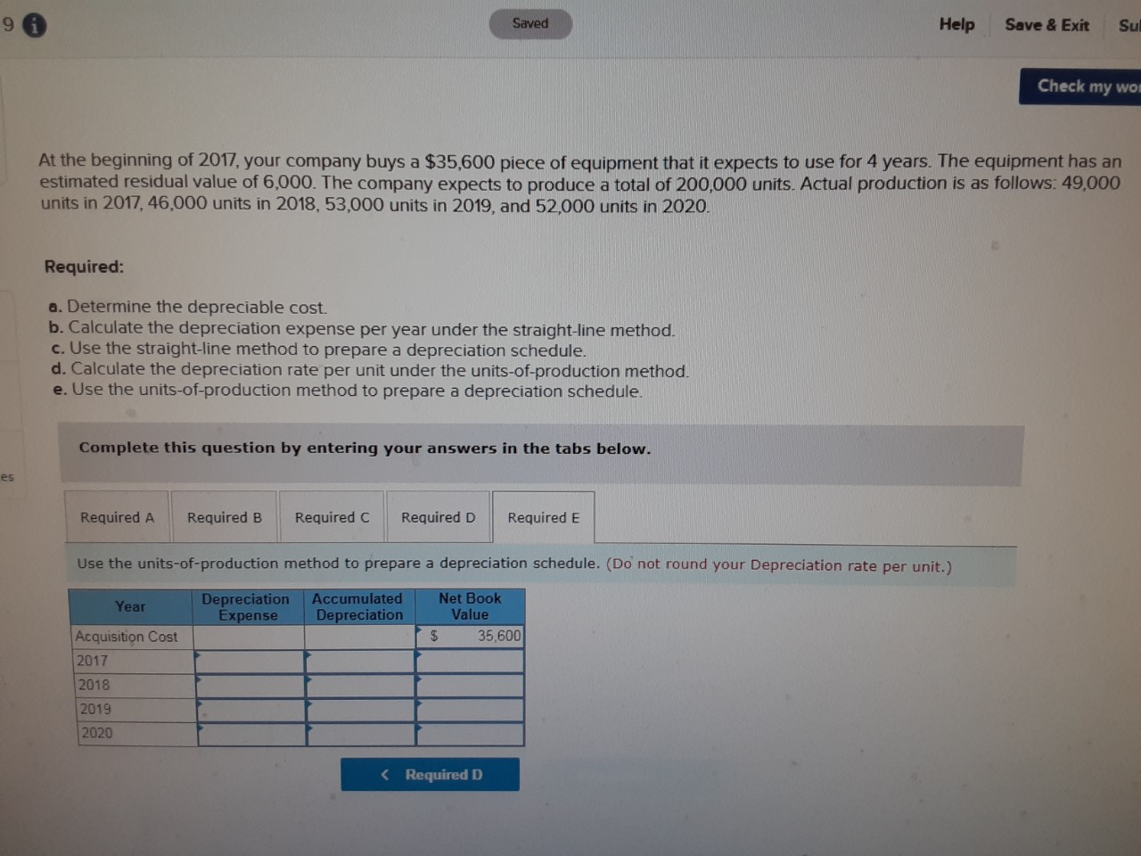 9 Saved Help Save & Exit Sul Check my wou At