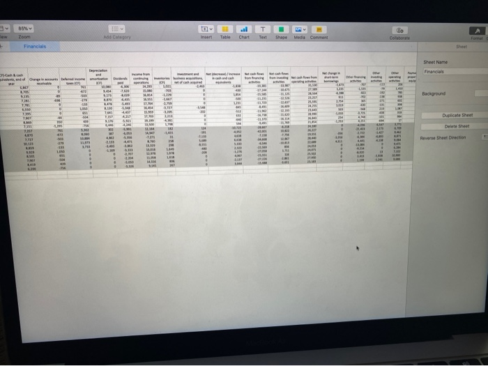 calculations to compare two companies' financial information. In this case, you continue