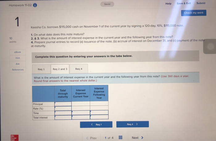  Homework 11-02 Saved Help Save & Exit Submit Check my work