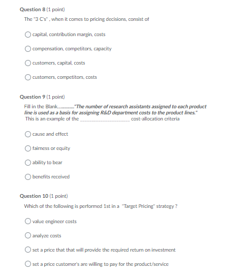 in the 6 components of the Value Chain, while maintaining the product