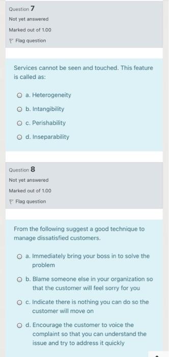  I want a quick solution without explanation Question 7 Not yet