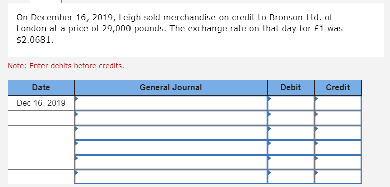 up)! :) Exercise 15-18A Foreign currency transactions LO C3 Leigh of New