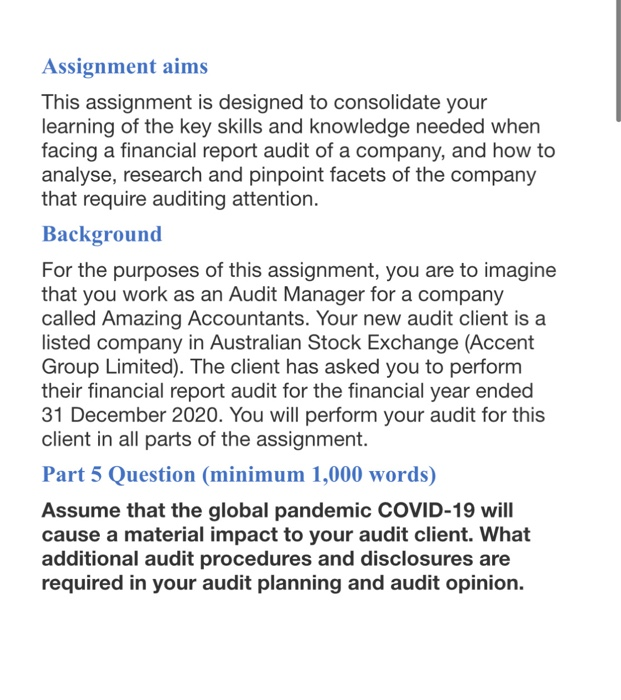  Any answers will be artes immediately :) Assignment aims This assignment