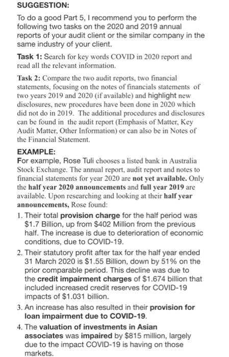 to analyse, research and pinpoint facets of the company that require auditing