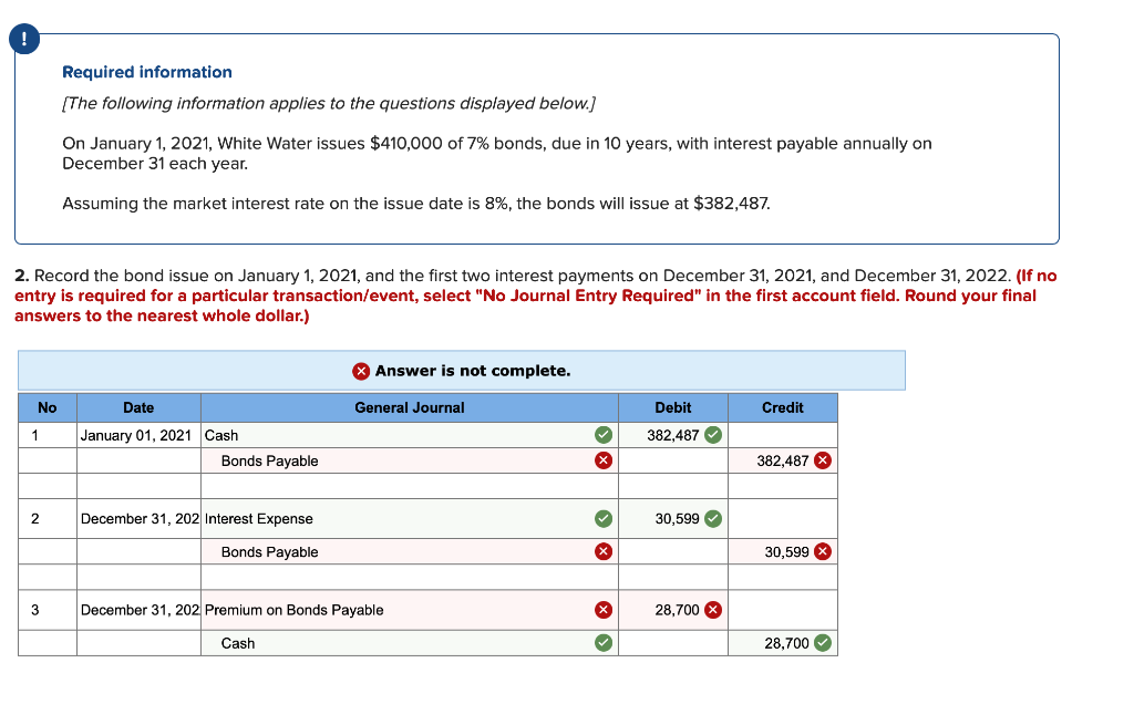 Please complete the Red X marks ! Required information (The following information
