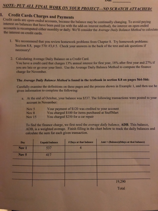 Please help me with my project, thank you!! Due NOTE: PUT ALL