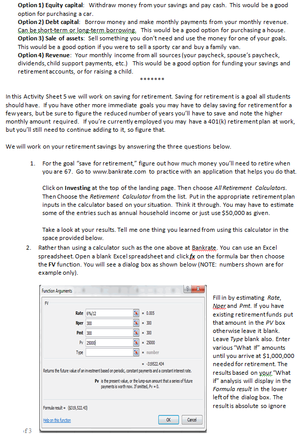 answer the 3 questions given at the end of this information sheet.