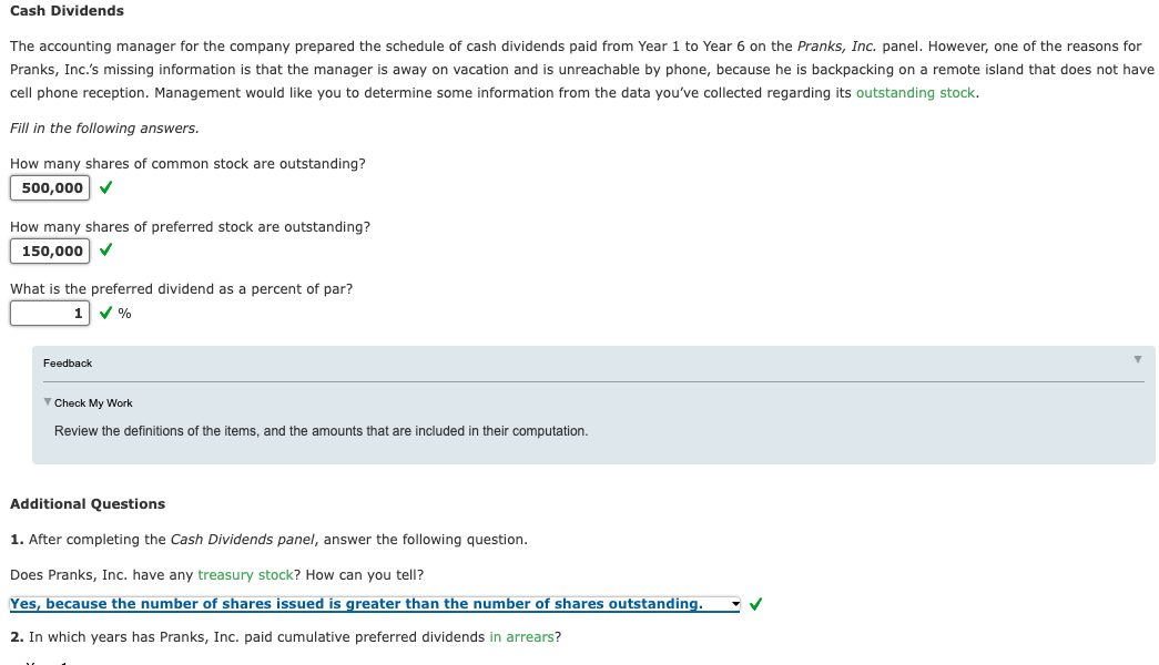 part Mastery Problem: Corporations: Organization, Stock Transactions, and Dividends Pranks, Inc. Pranks,