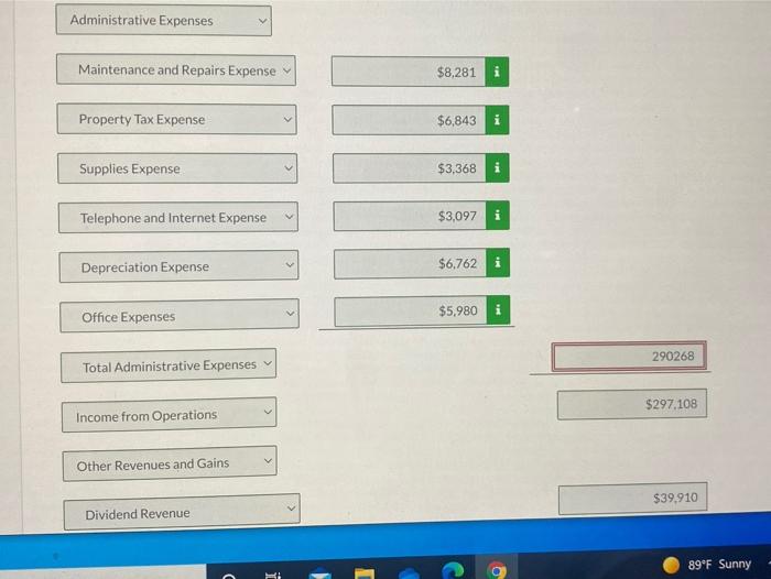discounts Cost of goods sold Salaries and wages expense (sales) Sales commissions