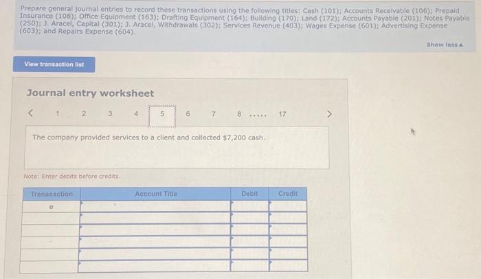 paying $6,800 cash and signing a note payable for $44,200. c. The