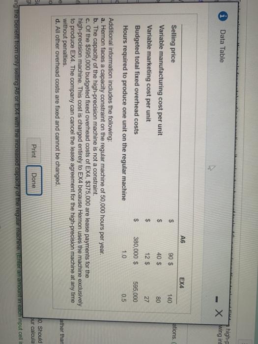  a high- i Data Table - X wing in ations. $