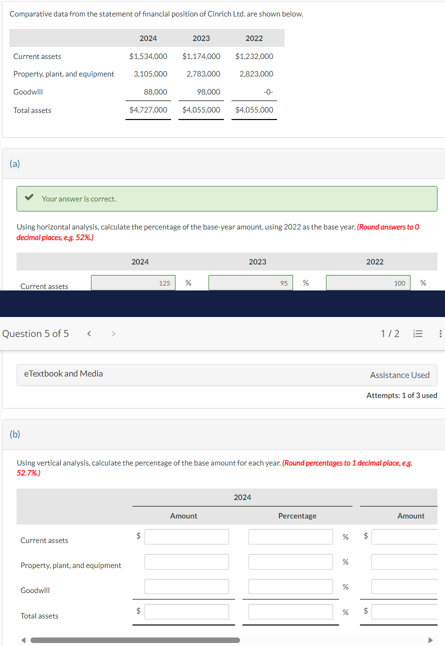Please answer this question just part b with all answers given clearly