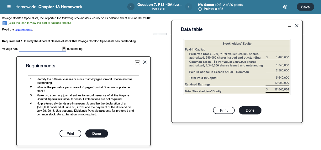  Homework: Chapter 13 Homework Question 7, P13-40A (bo.. Part 1 of