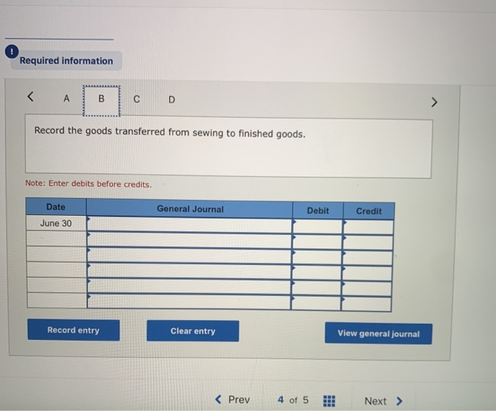 available regarding its June inventories: Raw materials inventory Work in process inventory-Weaving