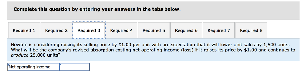 Variable manufacturing overhead 20 16 Variable selling and administrative Fixed costs per