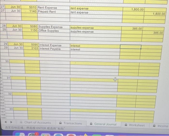 local newspaper for advertising. 13. June 21: Billed various miscellaneous local customers