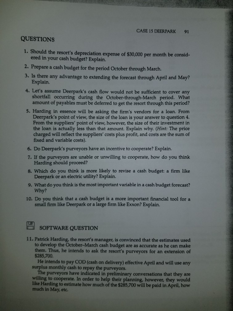 problems sometime in the next six months, Patrick Harding the manager of