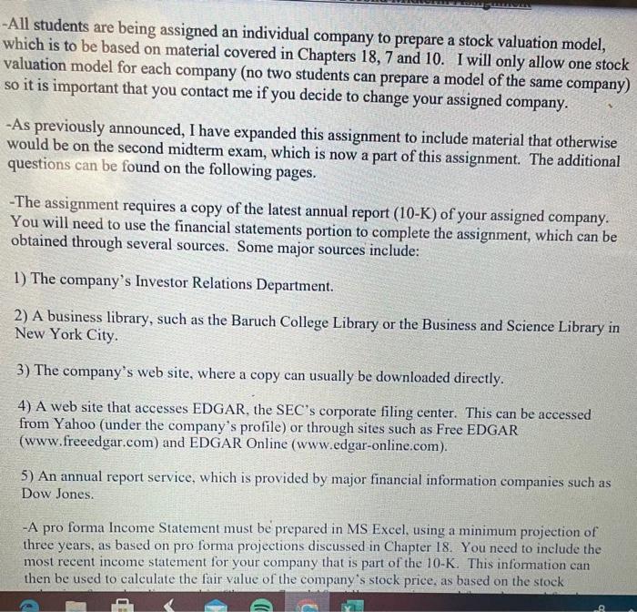  The financial statement that should be used are below also. Can