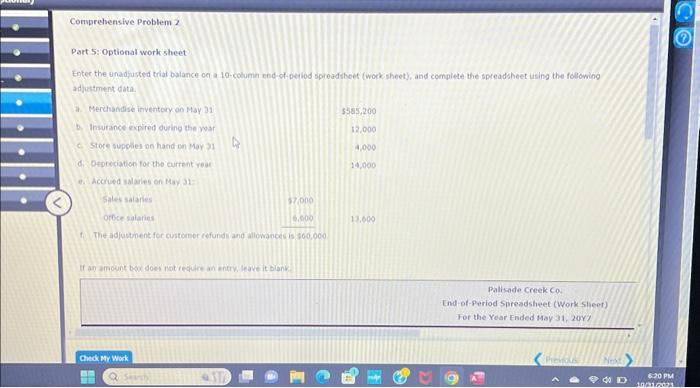 \hline Cost of Merchandise Sold & 2,991,950 & x & & \\