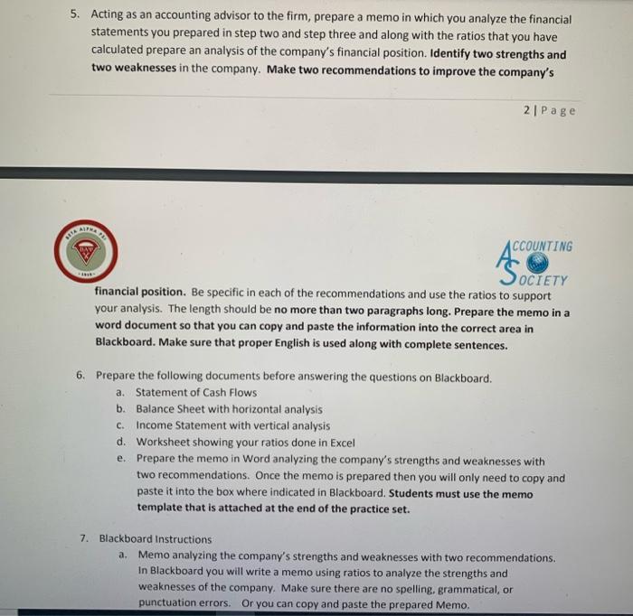 parts. The first part provides a review of the financial statements of