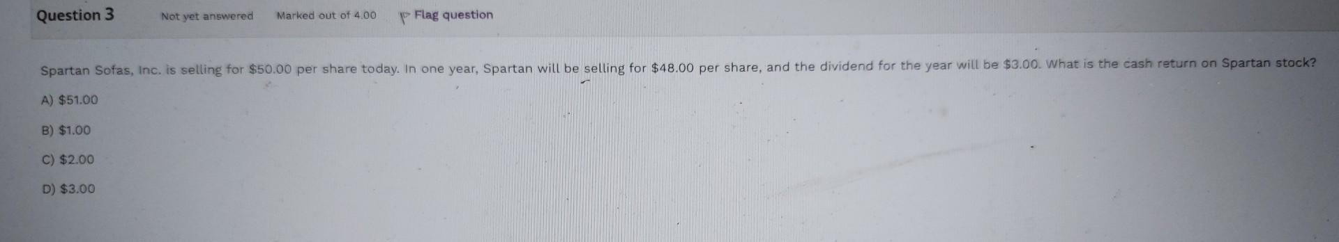 Question 3 Not yet answered Marked out of 4.00 'V question Spartan