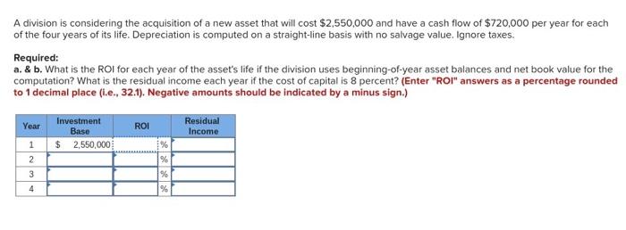 Please show all work. Thank you A division is considering the acquisition