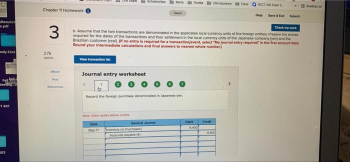 Inc. had the following transactions 1. On MayHarris purchased parts from a