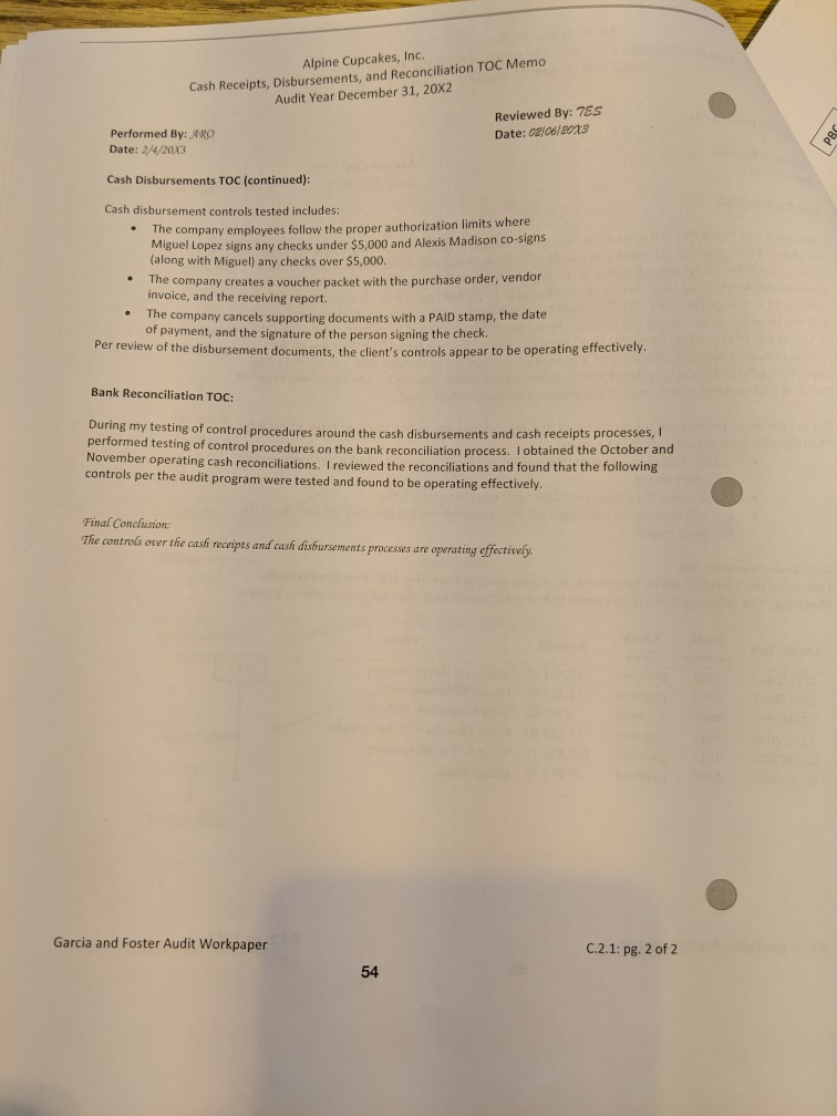 steps (C3 and C.4) and the associated audit workpapers (C.3.1 to C.4.3
