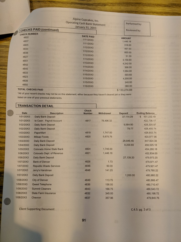 to the client's allowance for uncollectible accounts balance Case Assignment: Pg. pg.