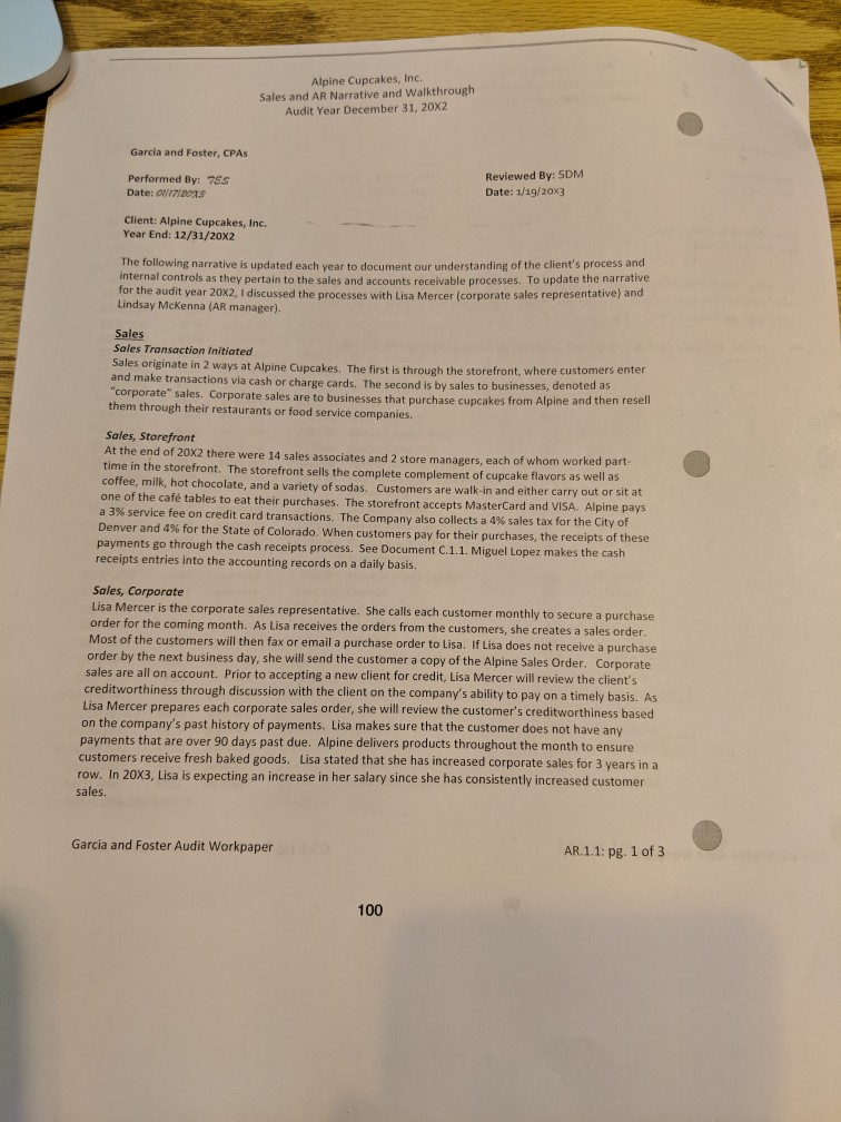 his question relates to Step 4 of the Garcia and Foster Audit