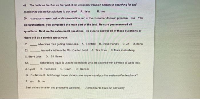 marketers use in consumer marketing? A. Yes B. No 5. IOT is