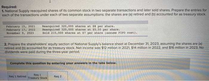 2022 November 9, 2023 Reacquired 320,000 shares at $0 per share. Reacquired