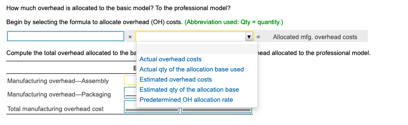 allocation rates using machine hours as the allocation base for the Assembly