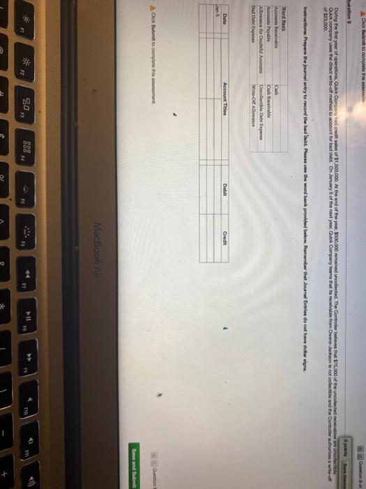  Click Submit to complete the Que estion During the first year