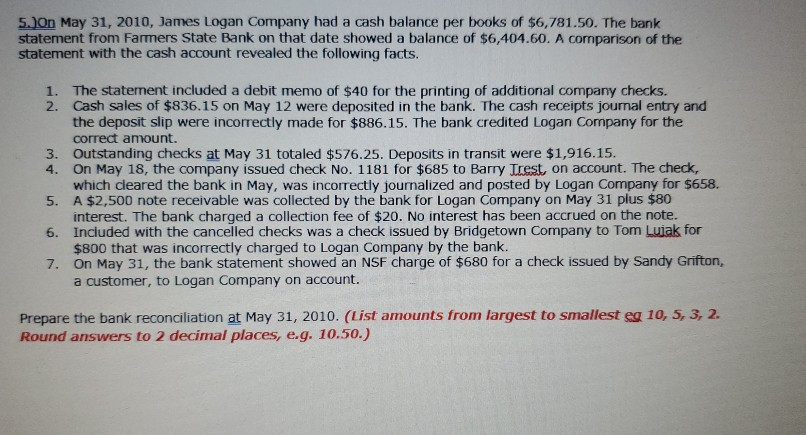 are the correct journal entries for 1 &2? 1. While examining cash