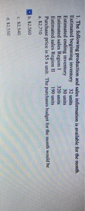 provided the following information for the product, Actual Standard Raw material cost