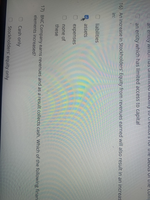  16 U an entity which is U teu llamy tu lieu