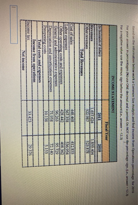 please solve this problem. Based on the information below work a Common