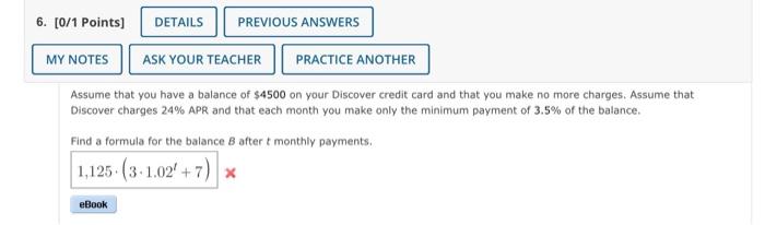 with an APR of 16%. You begin with a balance of $900.